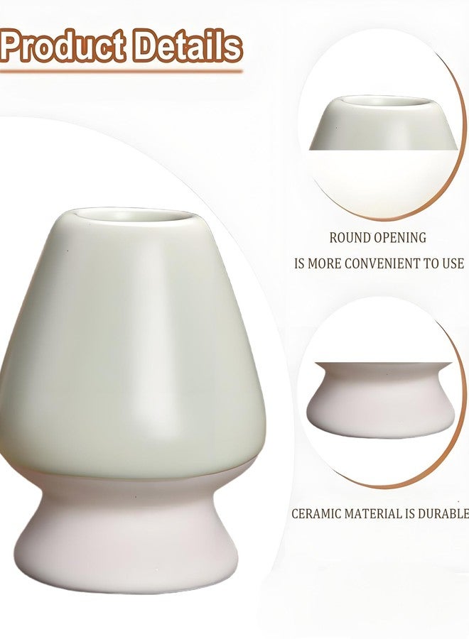 CartHome طقم خفاقة شاي ماتشا مكون من 5 قطع، حامل خفاقة ماتشا ياباني تقليدي، أدوات ماتشا خضراء للاستخدام المنزلي والمكتبي، مثالي لتنظيم ركن تحضير الشاي في المطبخ - Image 3